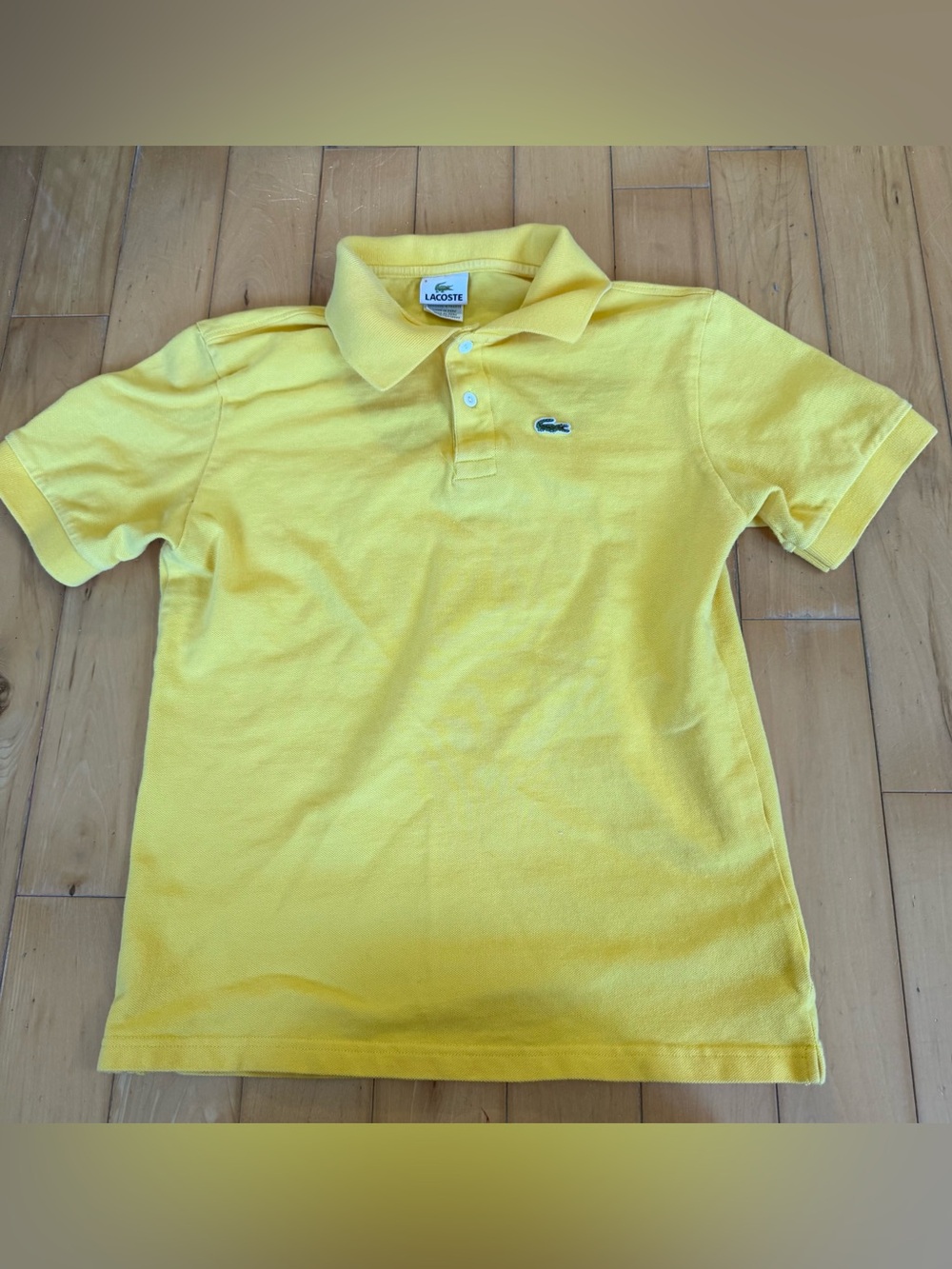 Lacoste Kids Bright Yellow Polo with Croc Logo